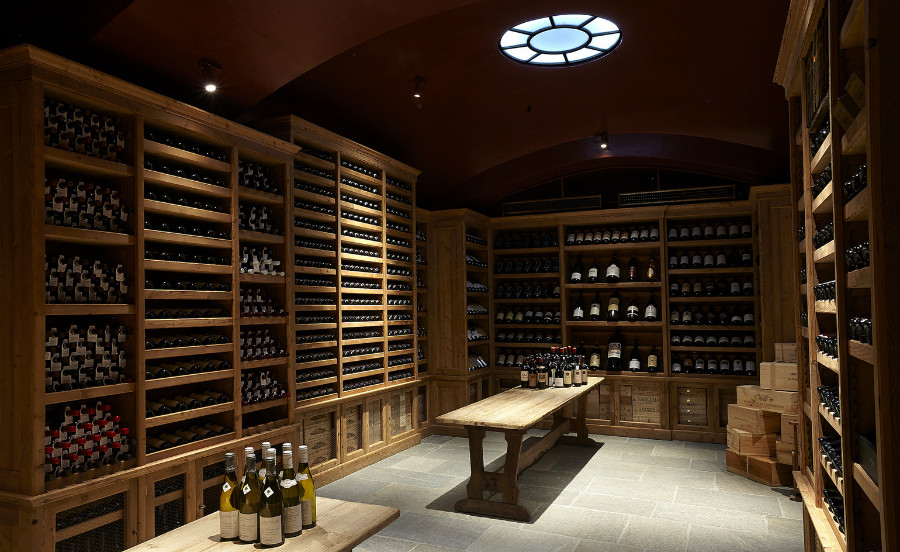 Wine cellar designed by Studio Peregalli